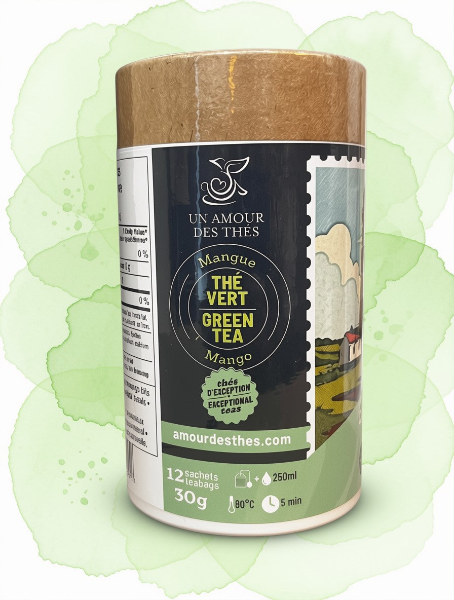Thé vert à la mangue - en sachets