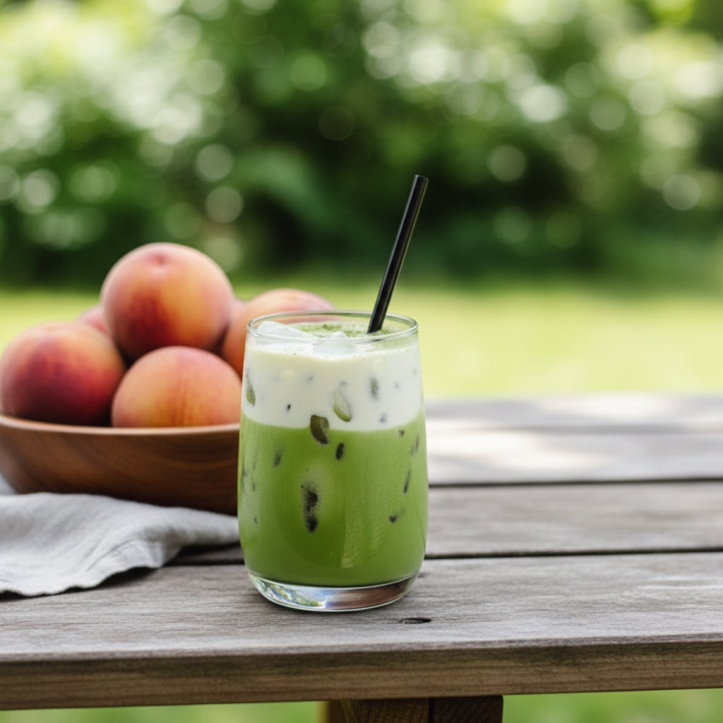 Matcha à la pêche